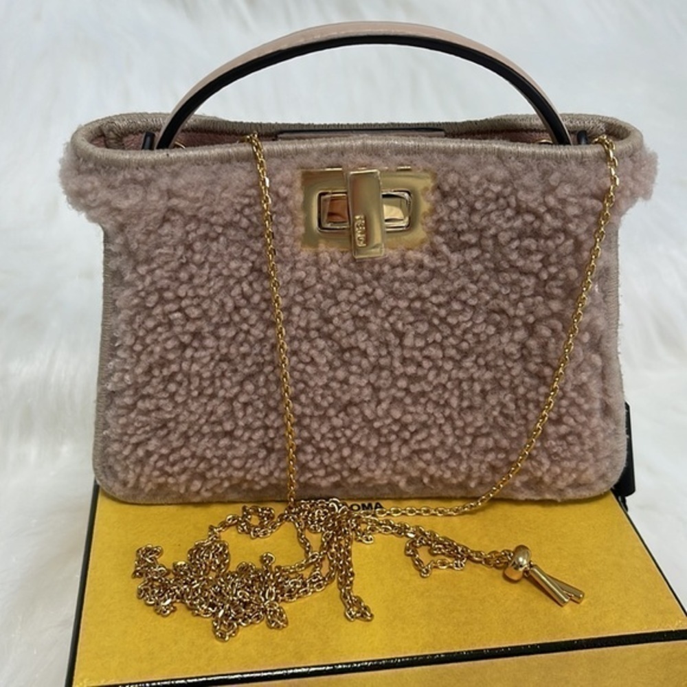 FENDI FUR Small leather LUXURY Crossbody bag authentic 100% - Picture 12 of 16